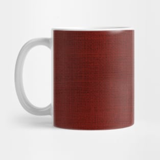 Dark Red Christmas Burlap Cloth Mug